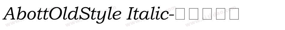 AbottOldStyle Italic字体转换